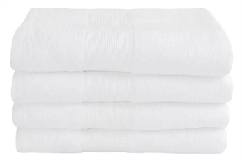 Billede af Badelagen - 100x150 cm - Hvid - 100% Bomuld - Stort håndklæde fra By Borg hos Shopdyner.dk