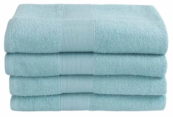 Se Gæstehåndklæde - 40x60 cm - Blå - 100% bomuld - Frottehåndklæde fra By Borg hos Shopdyner.dk