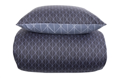 Sengetøj til dobbeltdyne 200x200 cm - Harlekin blåt sengesæt - Vendbart design - In Style sengelinned i mikrofiber 