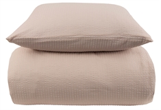 King size bæk og bølge sengetøj 240x220 cm - Sandfarvet sengetøj i krepp - By Night sengesæt til dobbeltdyne 