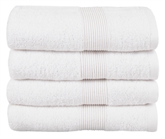 Økologisk håndklæde - 50x100 cm - 100% GOTS-certificeret bomuld - Hvidt håndklæde fra Premium By Borg