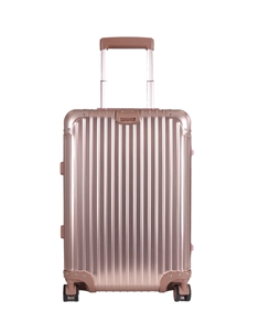 Håndbagage kuffert - Aluminiums kuffert - Rosa-guld - Luksuriøs trolley med TSA lås - 36 liter 